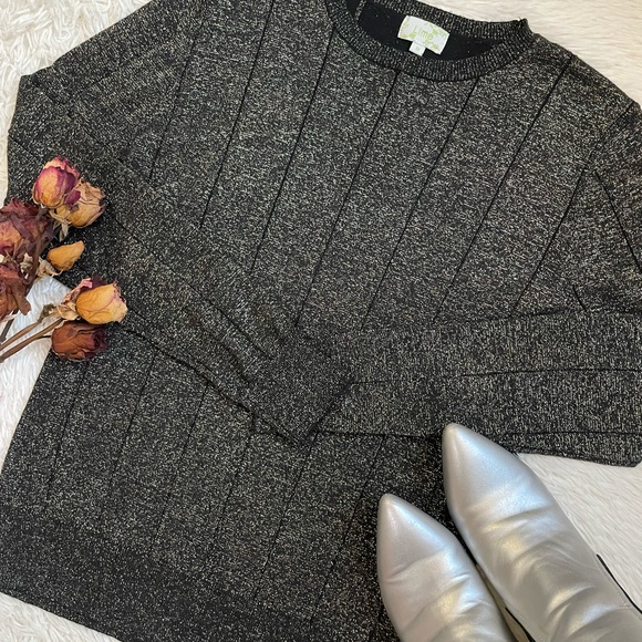 Metallic long sleeve pullover sweatshirt - Picture 1 of 9